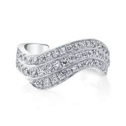 Outlet 3 ROW DIAMOND WAVE EAR CUFF Ear Cuffs