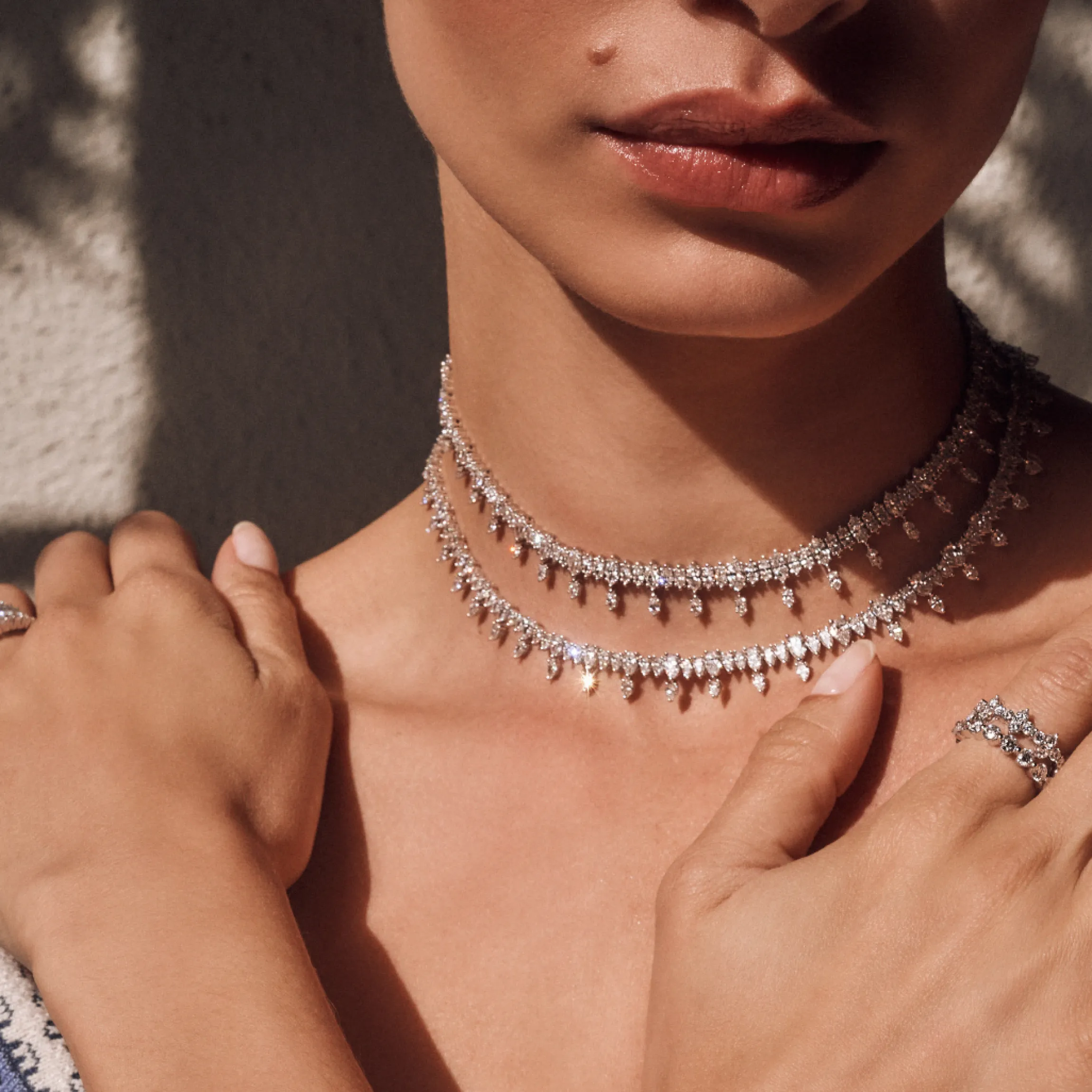 Store ATLAS PEAR DIAMOND CHOKER Chokers