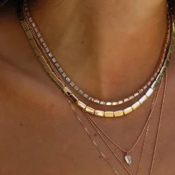 Cheap BAGUETTE DIAMOND CHOKER Chokers