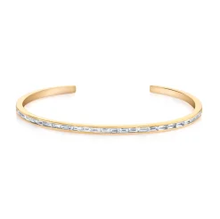 Hot BAGUETTE DIAMOND CUFF Cuffs