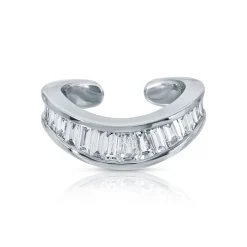 Sale BAGUETTE DIAMOND CURVED EAR CUFF Ear Cuffs