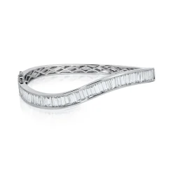 Outlet BAGUETTE DIAMOND WAVE BANGLE Bangles