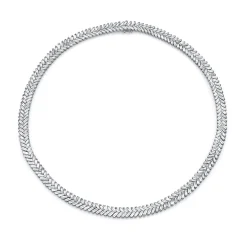 Best Sale BAGUETTE DIAMOND ZIPPER CHOKER Chokers