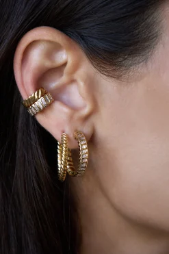 Best Sale BAGUETTE DIAMOND ZOE EAR CUFF Ear Cuffs