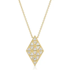Online BEZELED DOUBLE TRILLLION PENDANT Pendants