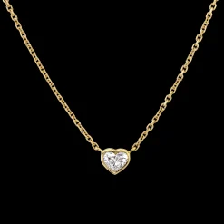 Cheap BEZELED HEART DIAMOND PENDANT .40 Pendants