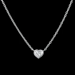 Cheap BEZELED HEART DIAMOND PENDANT .40 Pendants