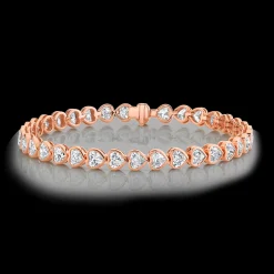 Shop BEZELED HEART DIAMOND TENNIS BRACELET Diamond Link
