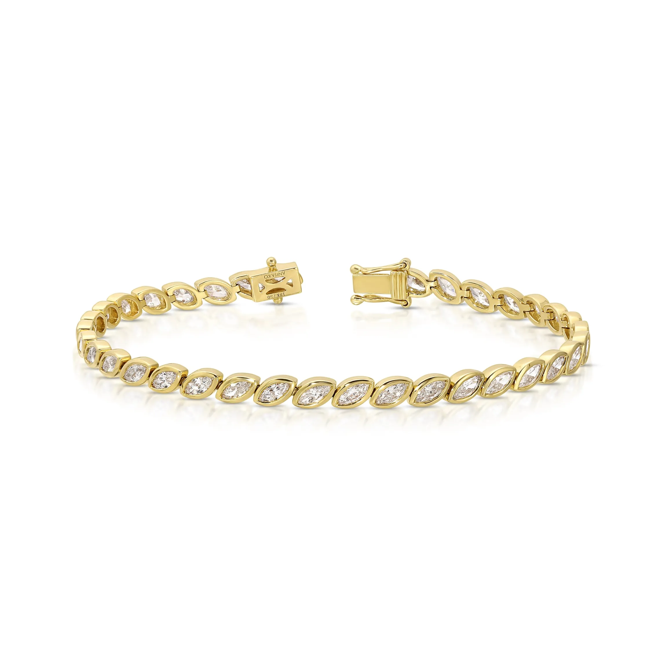 Cheap BEZELED MARQUISE DIAMOND BRACELET Diamond Link