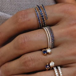 Outlet BLUE SAPPHIRE COIL RING Coil
