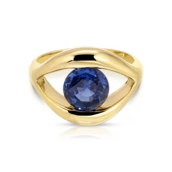 Fashion BLUE SAPPHIRE EYE RING One Of A Kind