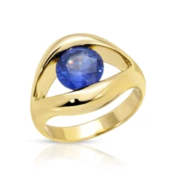 Fashion BLUE SAPPHIRE EYE RING One Of A Kind