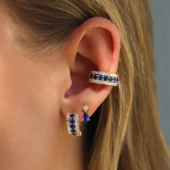 Store BLUE SAPPHIRE LOLA EAR CUFF Ear Cuffs
