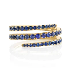 Cheap BLUE SAPPHIRE PINKY COIL RING Pinky|Coil