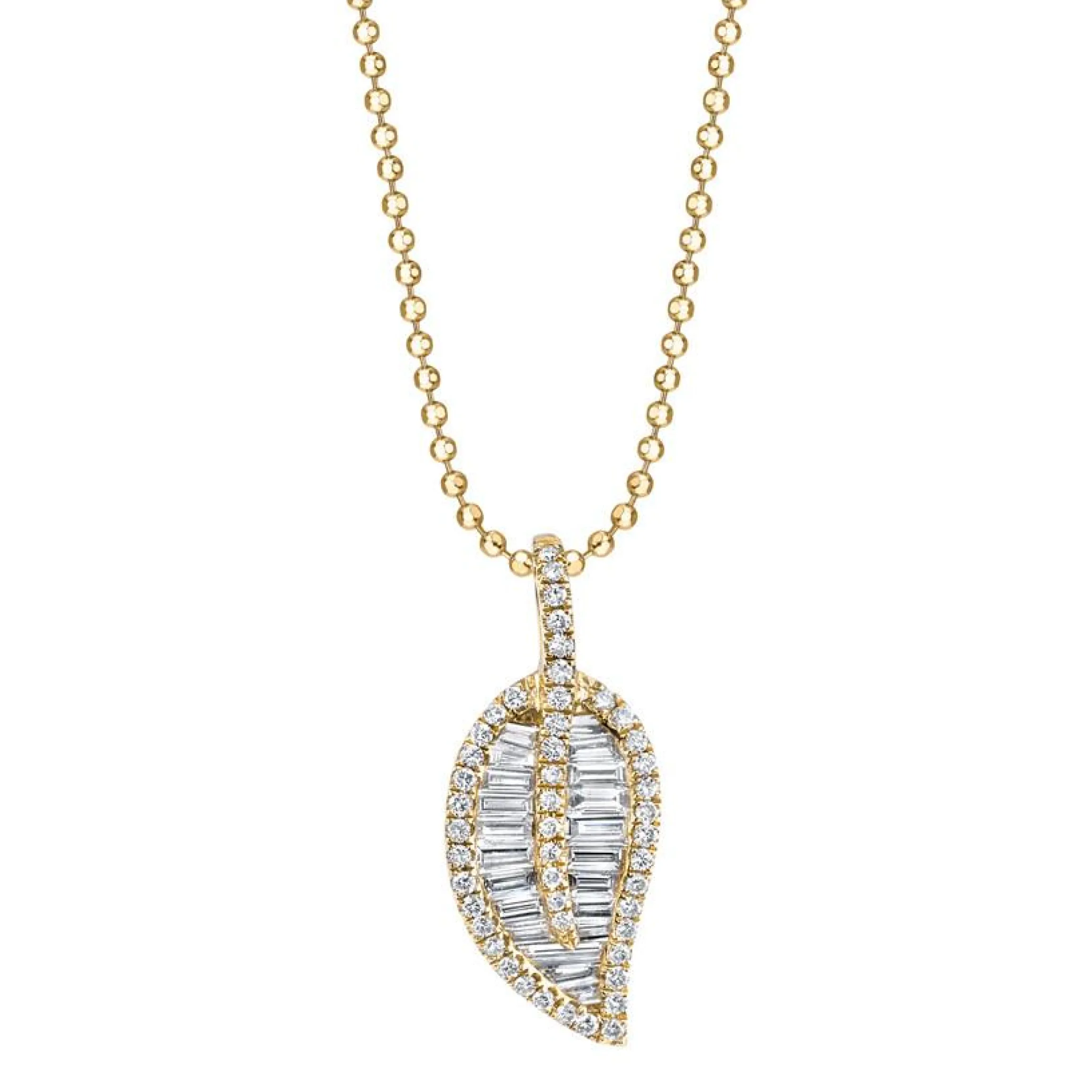 Shop CLASSIC LEAF DIAMOND NECKLACE Pendants
