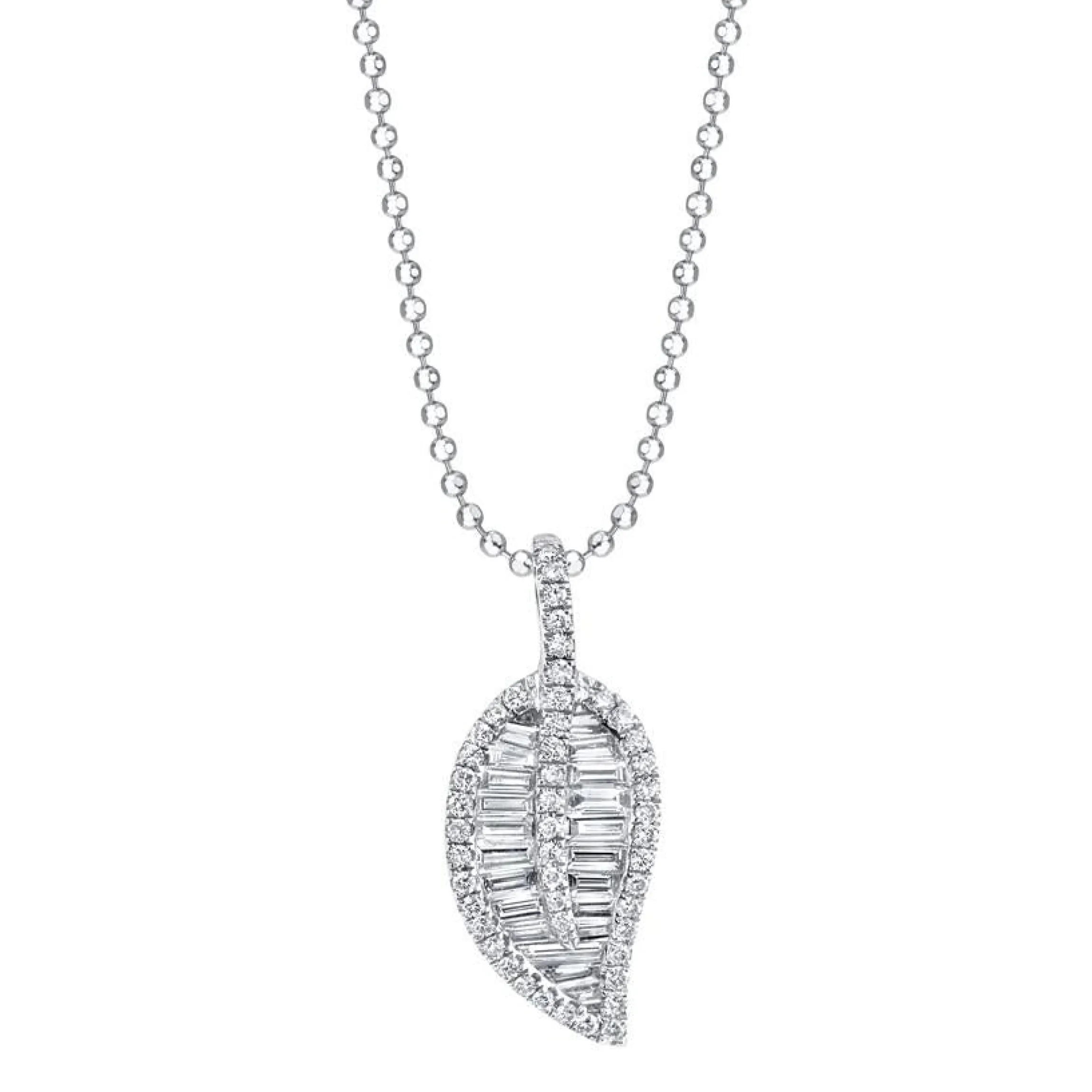 Shop CLASSIC LEAF DIAMOND NECKLACE Pendants