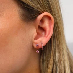 Flash Sale CLASSIC PINK SAPPHIRE ORBIT EARRING Orbit