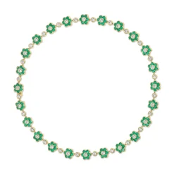 Best COLOMBIAN EMERALD AND DIAMOND FLORA CHOKER Chokers