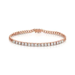 Cheap CUBAN LINK AND DIAMOND LINE BRACELET Chain Link