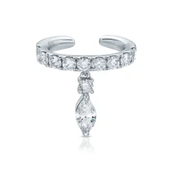 Online DAPHNE EAR CUFF WITH MARQUISE DIAMOND DROP Ear Cuffs