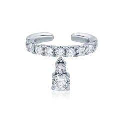 Discount DAPHNE EAR CUFF WITH ROUND DIAMOND DROP Ear Cuffs