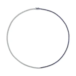 Hot DIAMOND AND BLUE SAPPHIRE HEPBURN CHOKER 16 Chokers