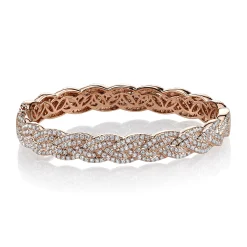 Best DIAMOND BRAIDED BRACELET Bangles