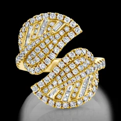 Best Sale DIAMOND CLUSTER LEAF RING Leaf