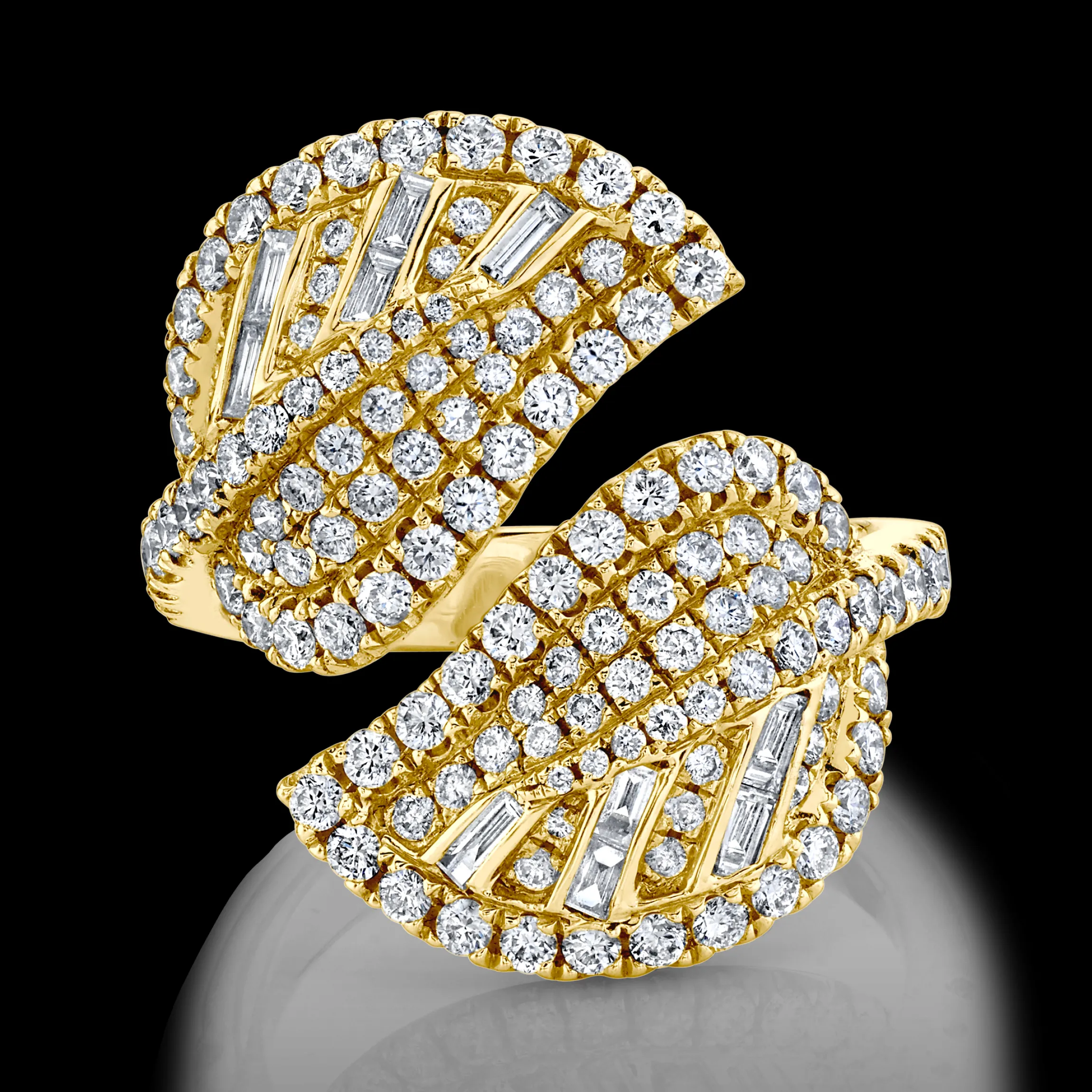 Best Sale DIAMOND CLUSTER LEAF RING Leaf