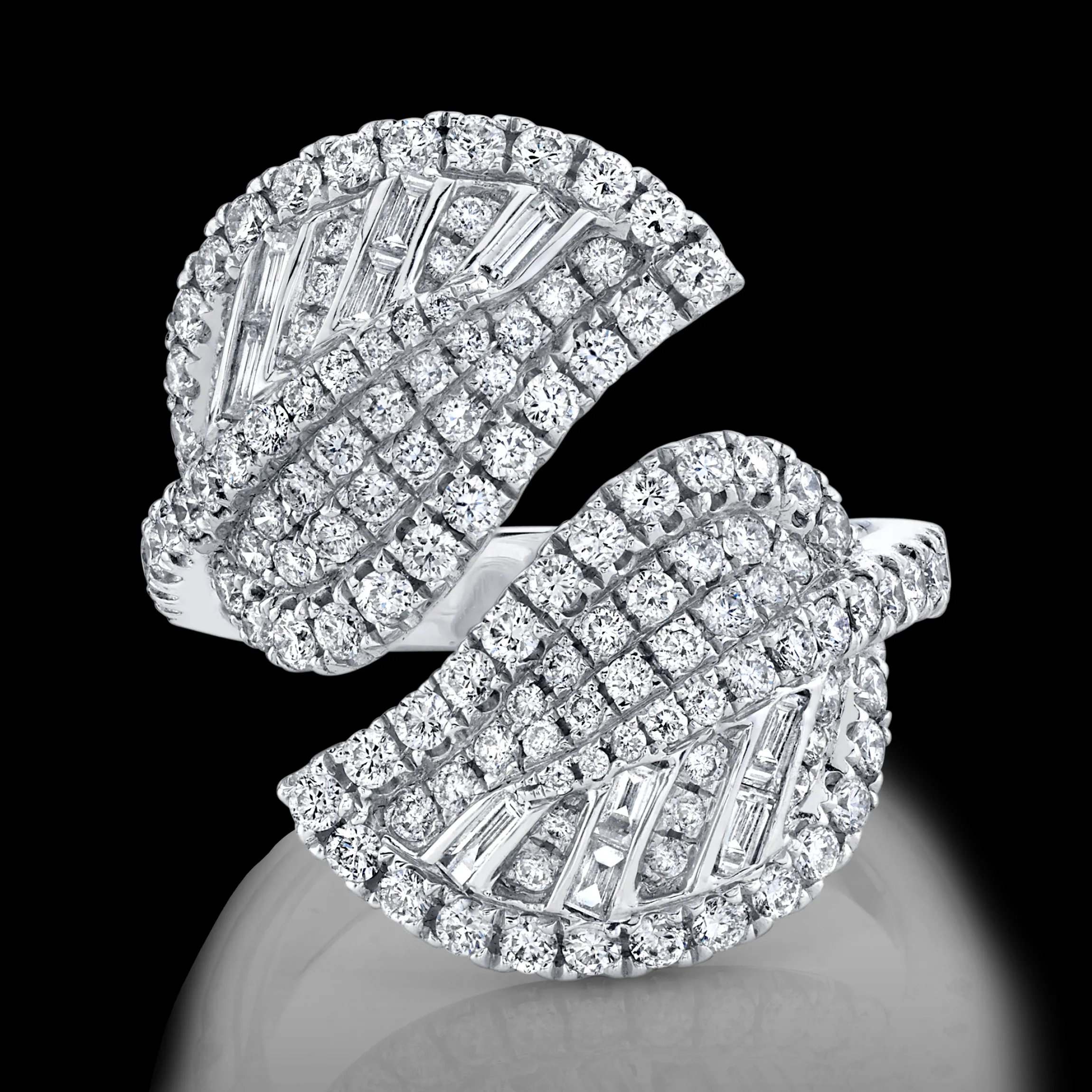 Best Sale DIAMOND CLUSTER LEAF RING Leaf