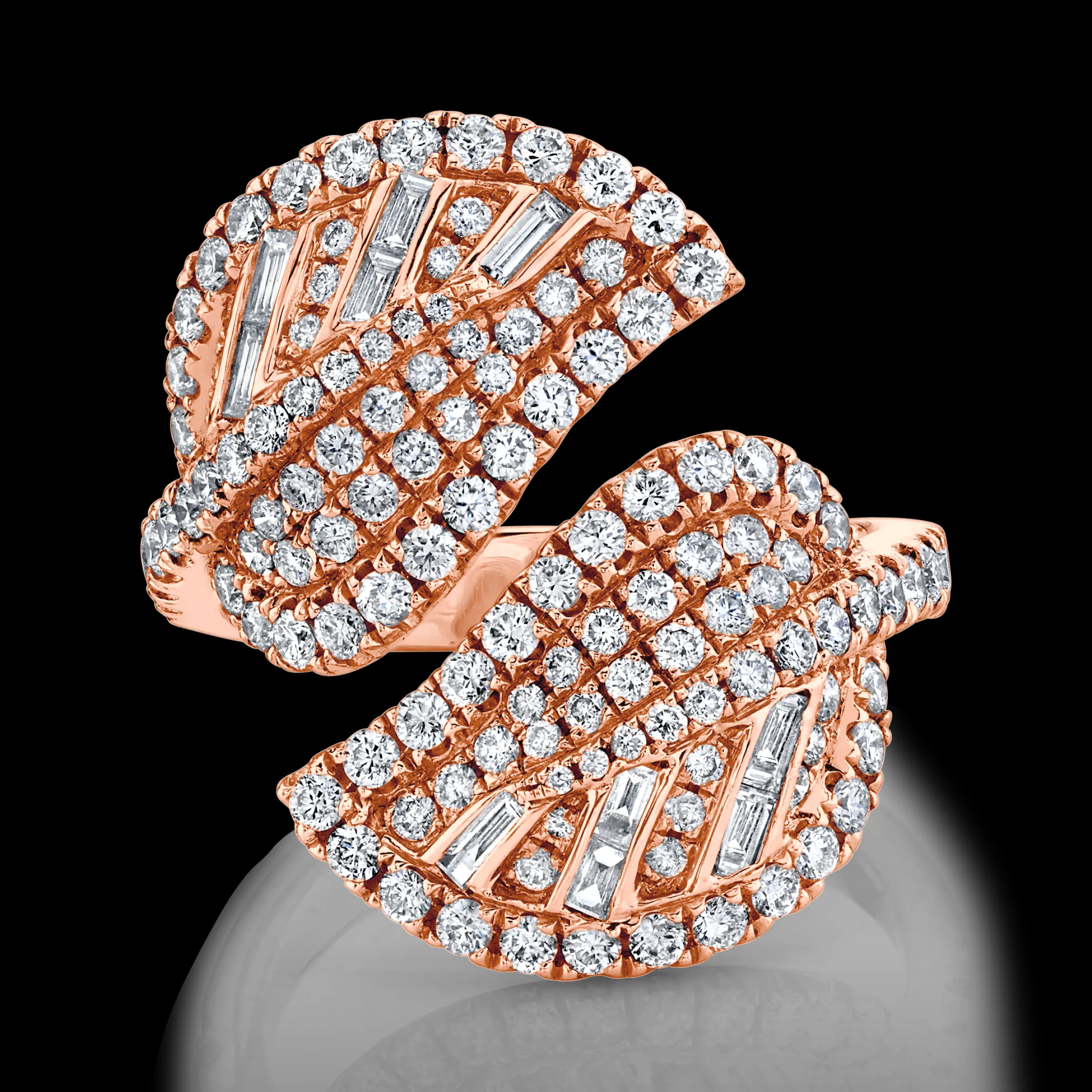 Best Sale DIAMOND CLUSTER LEAF RING Leaf