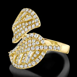 Best Sale DIAMOND CLUSTER LEAF RING Leaf
