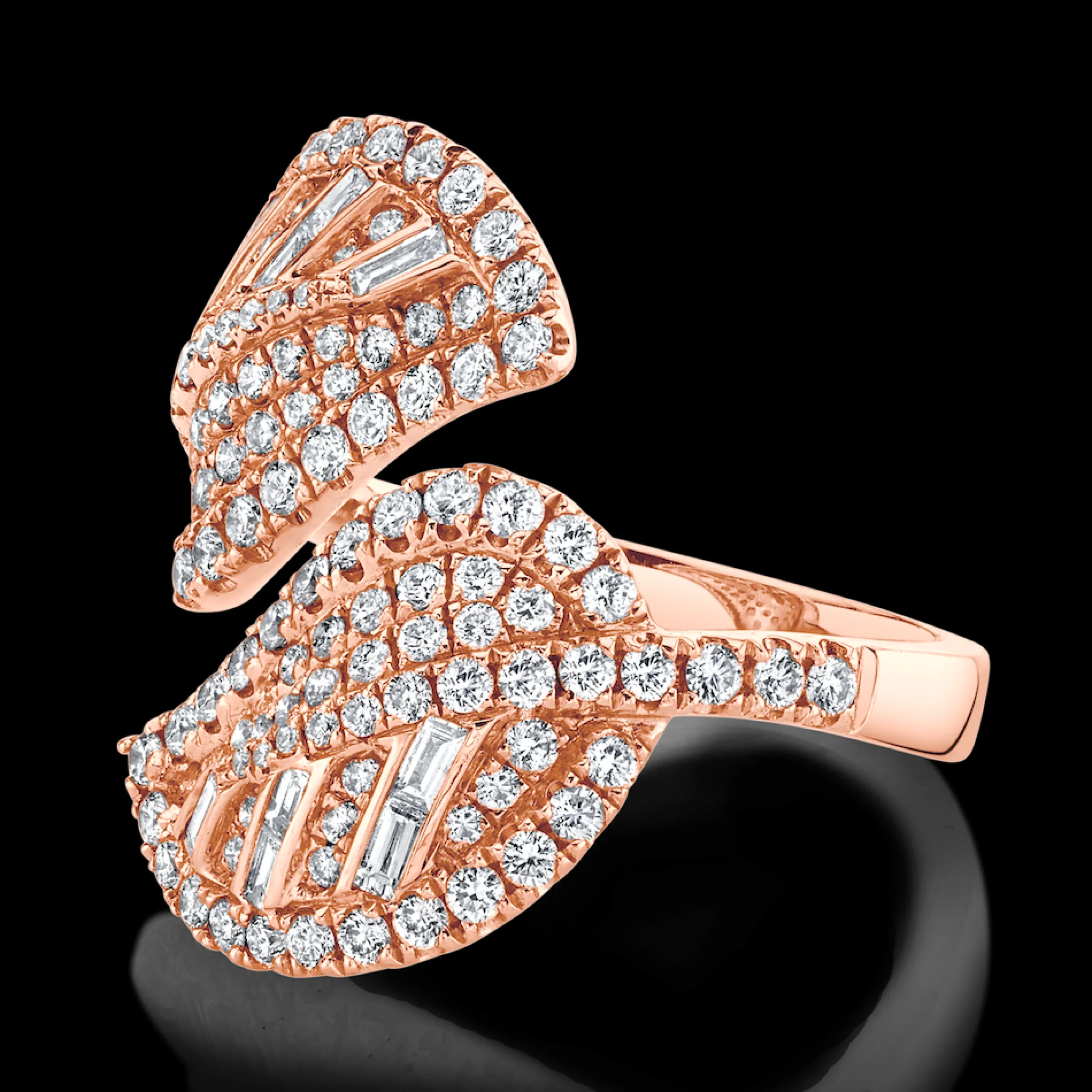 Best Sale DIAMOND CLUSTER LEAF RING Leaf