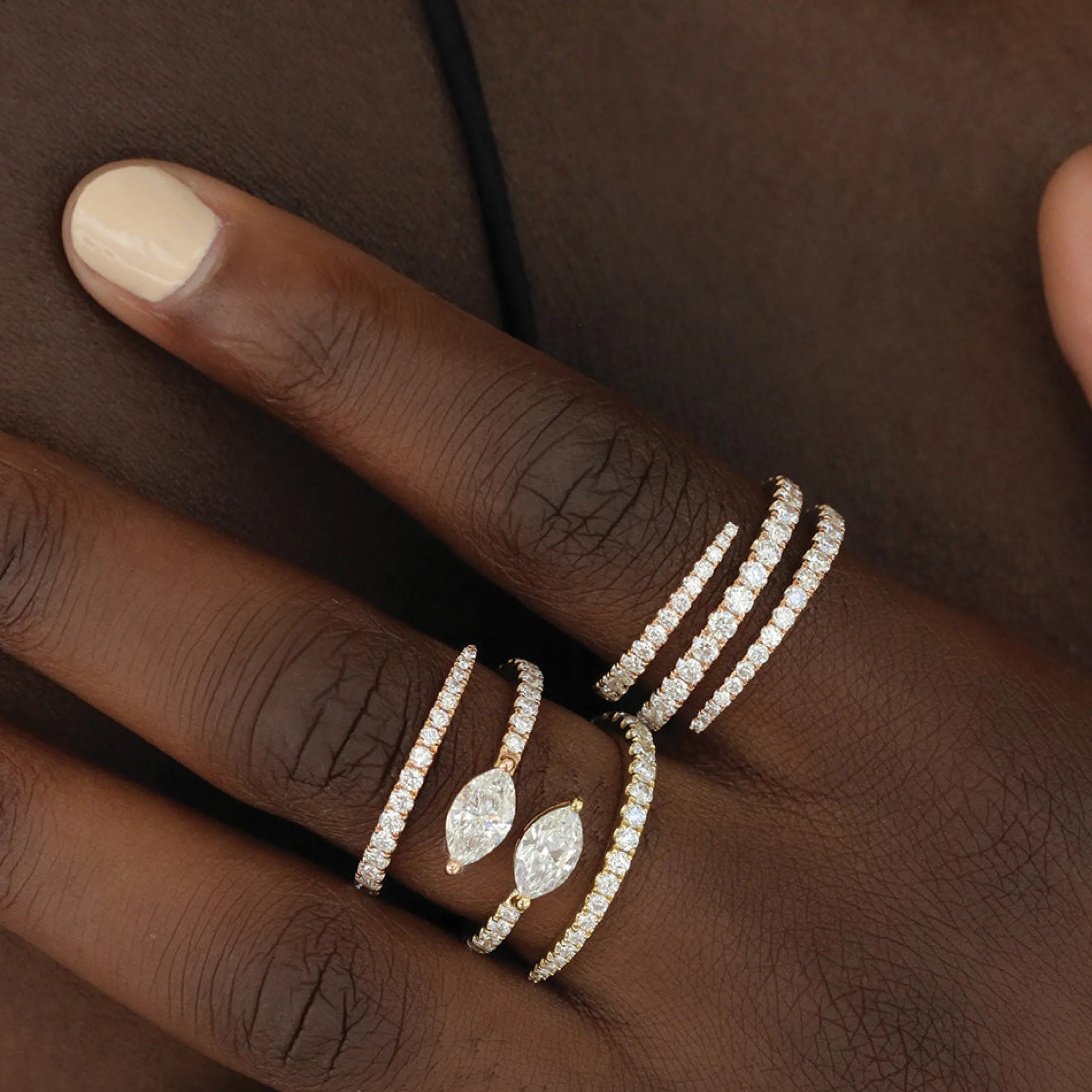 Best Sale DIAMOND COIL RING Coil