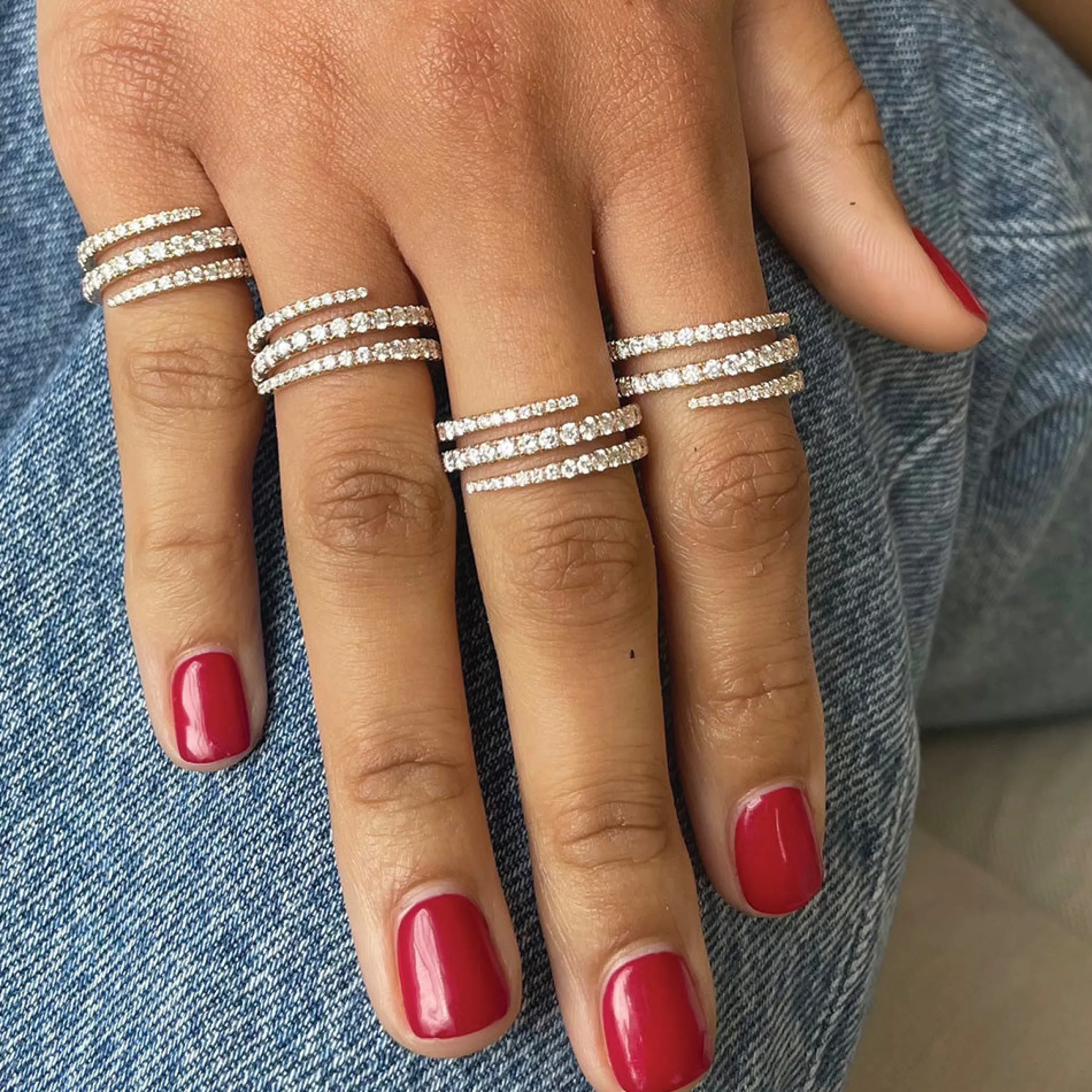Best Sale DIAMOND COIL RING Coil