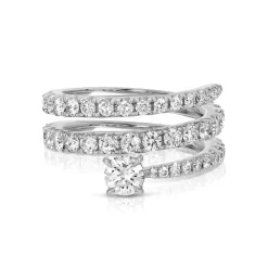 Best Sale DIAMOND COIL RING WITH ROUND DIAMOND POINT Coil