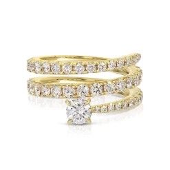 Best Sale DIAMOND COIL RING WITH ROUND DIAMOND POINT Coil