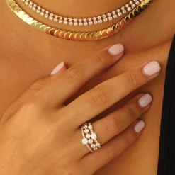 Clearance DIAMOND COLLINS RING Stacking