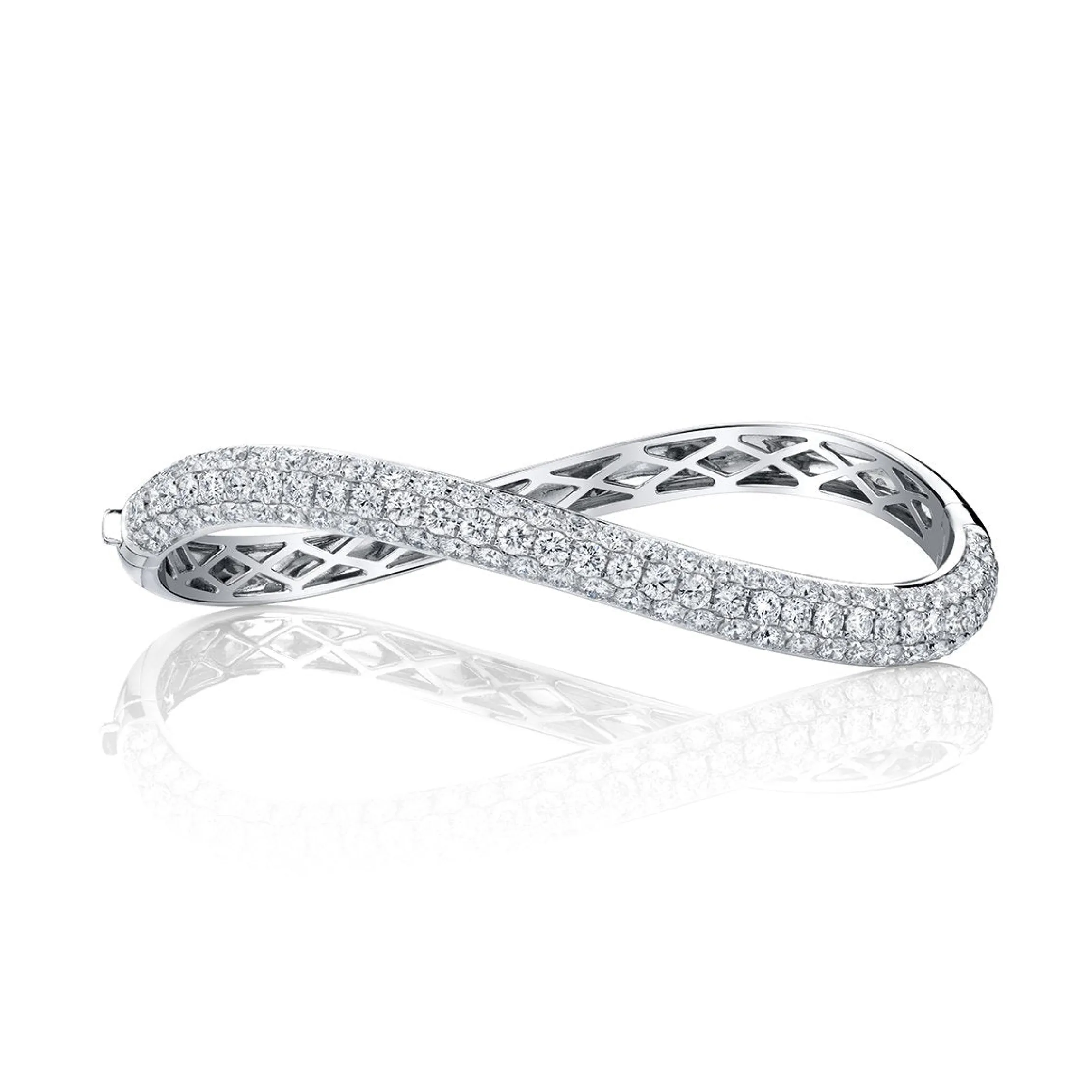 Shop DIAMOND CURVED BANGLE Bangles