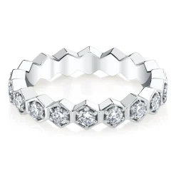 Best DIAMOND HONEYCOMB RING Stacking