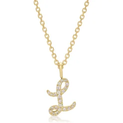 Outlet DIAMOND INITIAL DROP PENDANT Diamond Initial