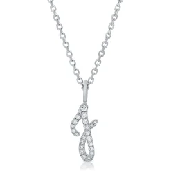 Outlet DIAMOND INITIAL DROP PENDANT Diamond Initial