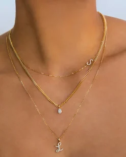 Outlet DIAMOND INITIAL DROP PENDANT Diamond Initial