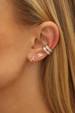 Fashion DIAMOND INITIAL STUD Diamond Initial