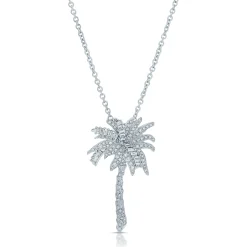 Discount DIAMOND PALM TREE PENDANT Pendants