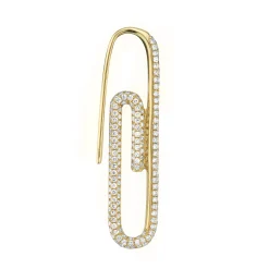 Cheap DIAMOND PAPER CLIP EARRING Safety Pins & Clips