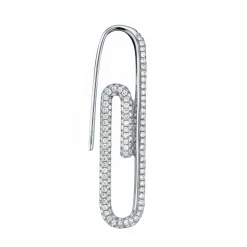 Cheap DIAMOND PAPER CLIP EARRING Safety Pins & Clips