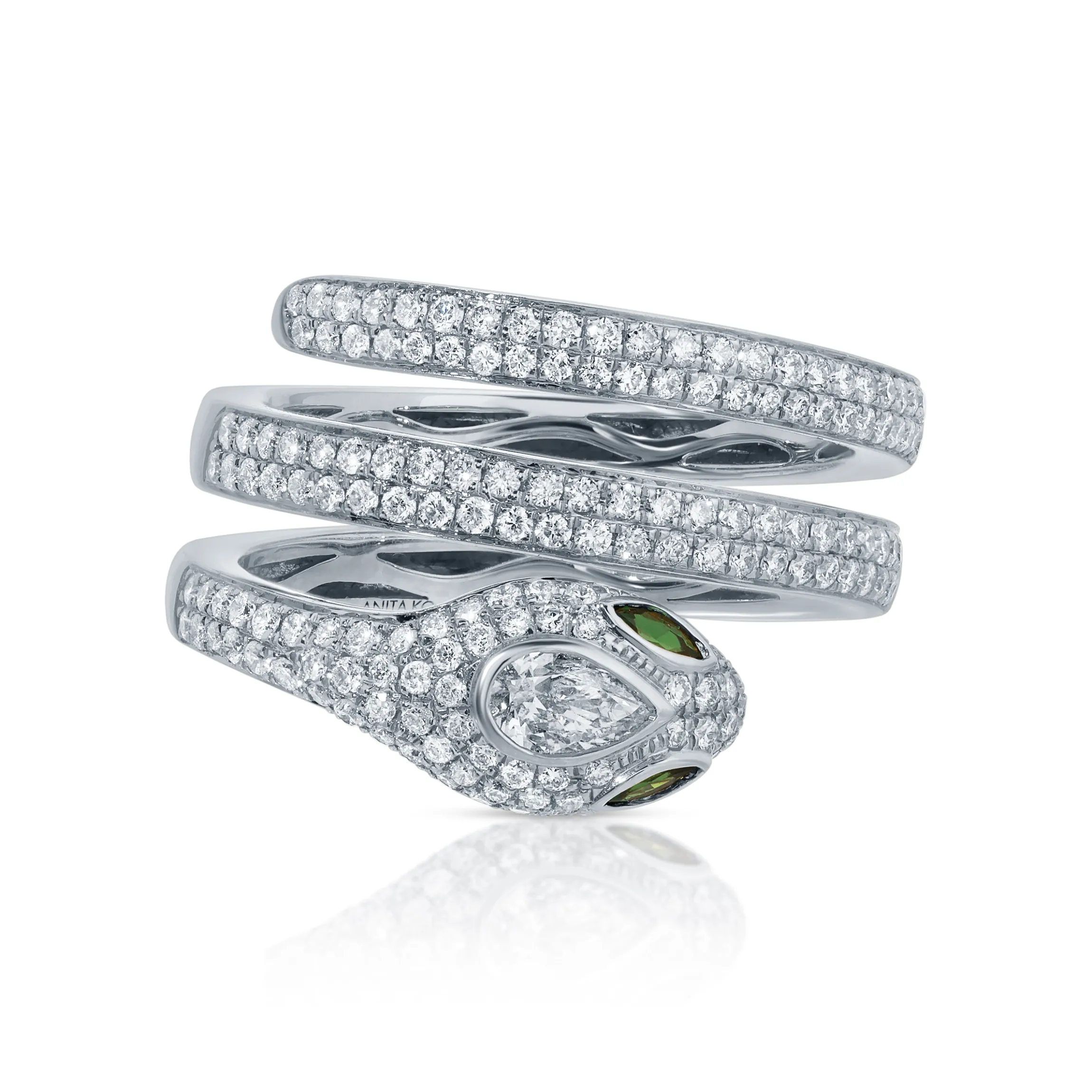 Outlet DIAMOND PAVE SNAKE COIL PINKY RING Pinky|Coil