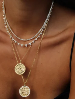 Cheap DIAMOND TRIANGLE ETERNITY CHOKER Chokers