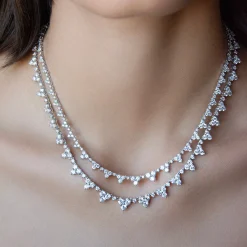Cheap DIAMOND TRIANGLE ETERNITY CHOKER Chokers